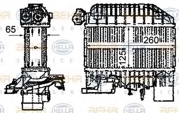 Интеркулер BEHR HELLA SERVICE 8ML 376 760-651