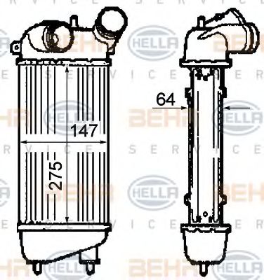 Интеркулер BEHR HELLA SERVICE 8ML 376 760-711