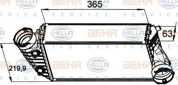 Интеркулер BEHR HELLA SERVICE 8ML 376 765-451