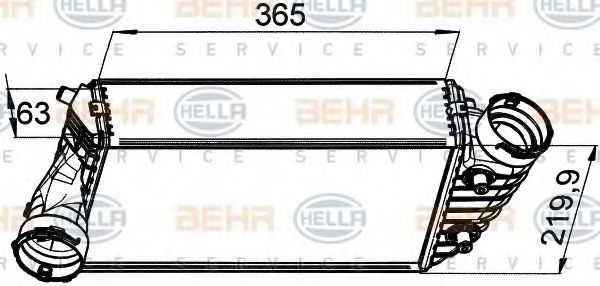 Интеркулер BEHR HELLA SERVICE 8ML 376 765-471