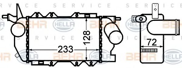 Интеркулер BEHR HELLA SERVICE 8ML 376 776-431