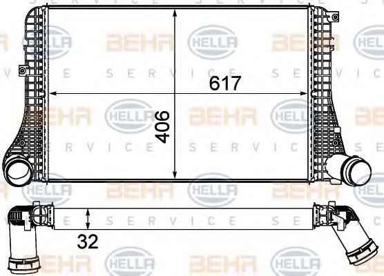 Интеркулер BEHR HELLA SERVICE 8ML 376 787-621