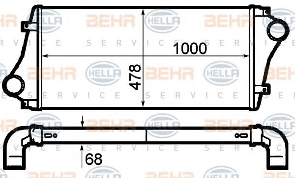 Интеркулер BEHR HELLA SERVICE 8ML 376 792-051