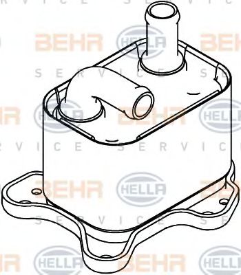 Масляный радиатор, автоматическая коробка передач BEHR HELLA SERVICE 8MO376792791