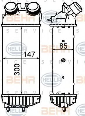 Интеркулер BEHR HELLA SERVICE 8ML 376 911-401