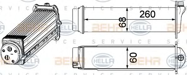 Интеркулер BEHR HELLA SERVICE 8ML 376 924-101