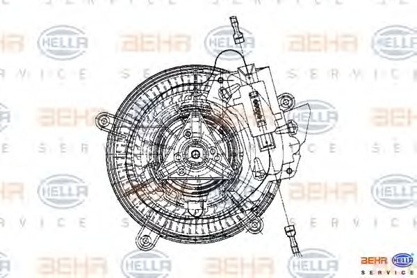 Вентилятор салона BEHR HELLA SERVICE 05408