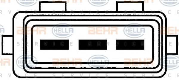 Вентилятор, охлаждение двигателя BEHR HELLA SERVICE 8EW009144461
