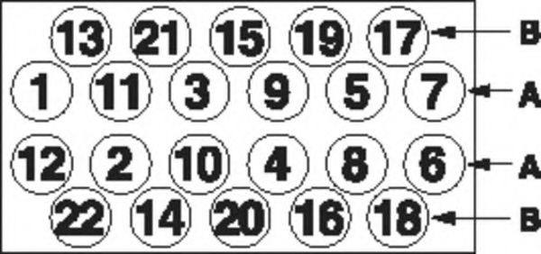 Комплект болтов головки цилидра TRW 2256002