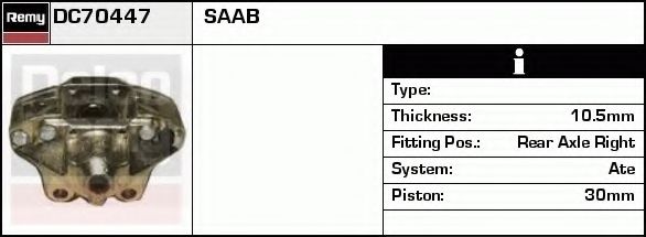Тормозной суппорт DELCO REMY DC70447