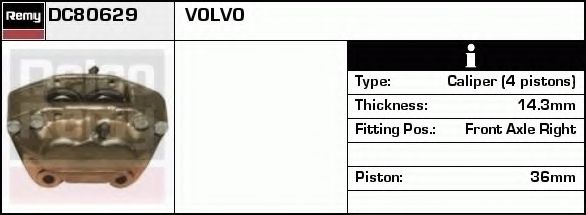 Тормозной суппорт DELCO REMY DC80629