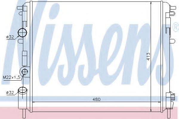 Радиатор, охлаждение двигателя NISSENS 63794