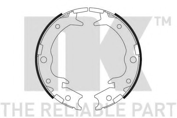Комплект тормозных колодок, стояночная тормозная система NK 2726650