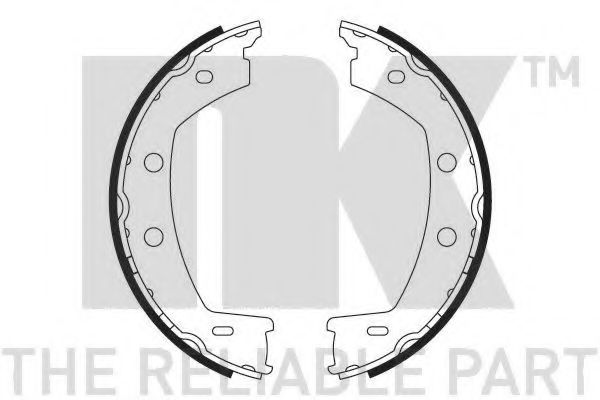 Комплект тормозных колодок, стояночная тормозная система NK 2740768