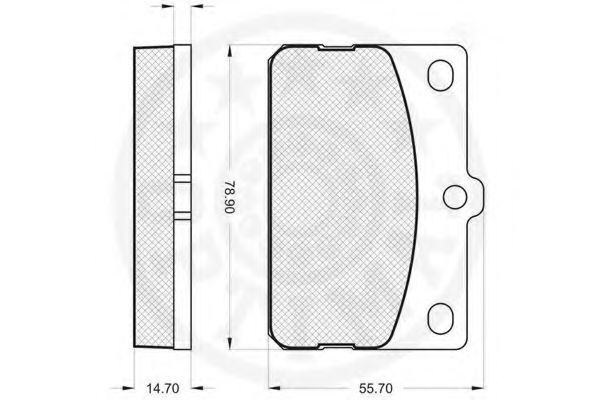 Комплект тормозных колодок, дисковый тормоз OPTIMAL 9180