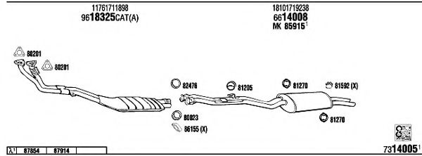 Система выпуска ОГ FONOS BW32512B