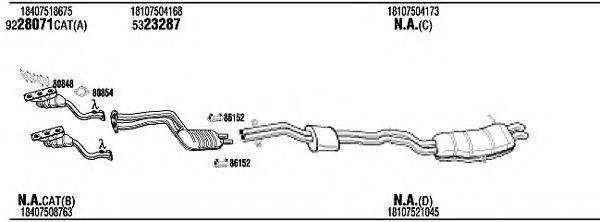 Система выпуска ОГ FONOS BWH15451A