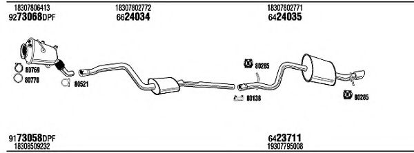 Система выпуска ОГ FONOS BWH53615BB