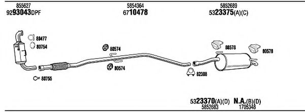 Система выпуска ОГ FONOS OPK33721A