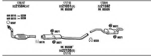 Система выпуска ОГ FONOS PET08225