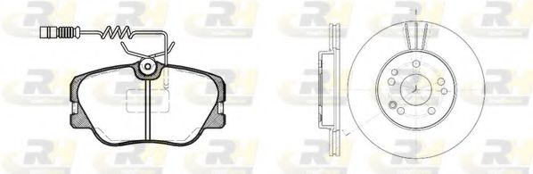 Комплект тормозов, дисковый тормозной механизм ROADHOUSE 8189.00