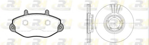 Комплект тормозов, дисковый тормозной механизм ROADHOUSE 8392.00