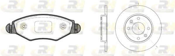 Комплект тормозов, дисковый тормозной механизм ROADHOUSE 8643.04