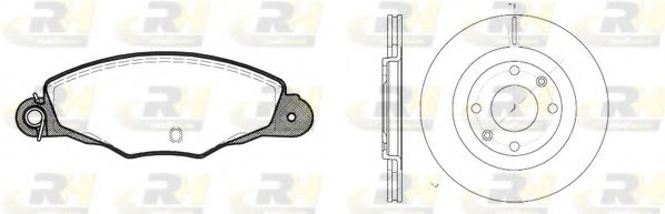 Комплект тормозов, дисковый тормозной механизм ROADHOUSE 8659.01