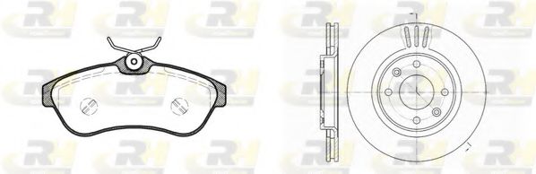 Комплект тормозов, дисковый тормозной механизм ROADHOUSE 8880.00