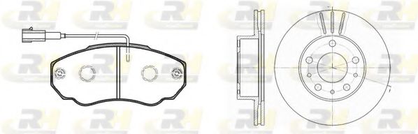 Комплект тормозов, дисковый тормозной механизм ROADHOUSE 8960.00