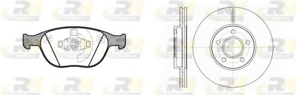 Комплект тормозов, дисковый тормозной механизм ROADHOUSE 8984.00
