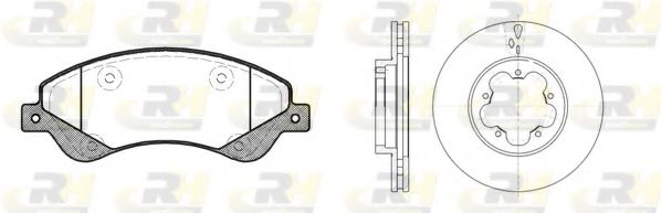 Комплект тормозов, дисковый тормозной механизм ROADHOUSE 8125100