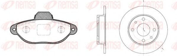 Комплект тормозов, дисковый тормозной механизм REMSA 8414.00