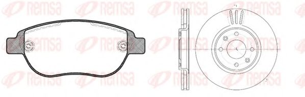 Комплект тормозов, дисковый тормозной механизм REMSA 8841.00