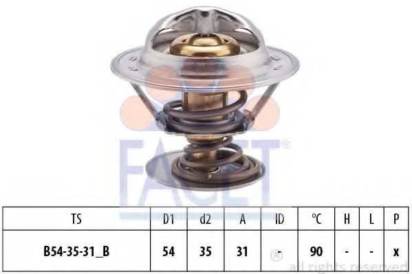 Термостат, охлаждающая жидкость FACET 7.8307S