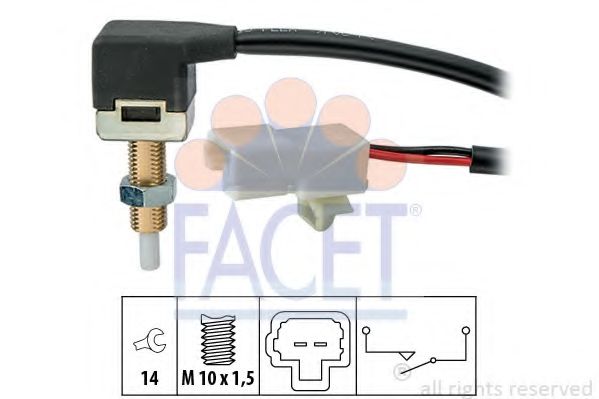 Выключатель, привод сцепления (Tempomat) FACET 7.1296