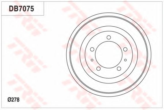 Тормозной барабан TRW DB7075