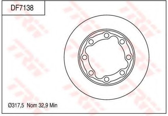Тормозной диск TRW DF7138