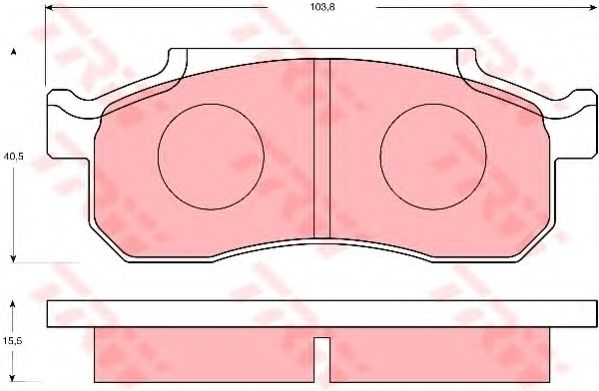 Комплект тормозных колодок, дисковый тормоз TRW GDB7088