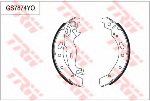 Комплект тормозных колодок, стояночная тормозная система TRW GS7874