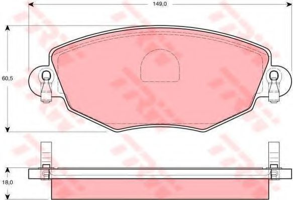 Комплект тормозов, дисковый тормозной механизм TRW GTD1160