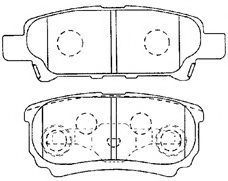 Комплект тормозных колодок, дисковый тормоз AISIN D2N049
