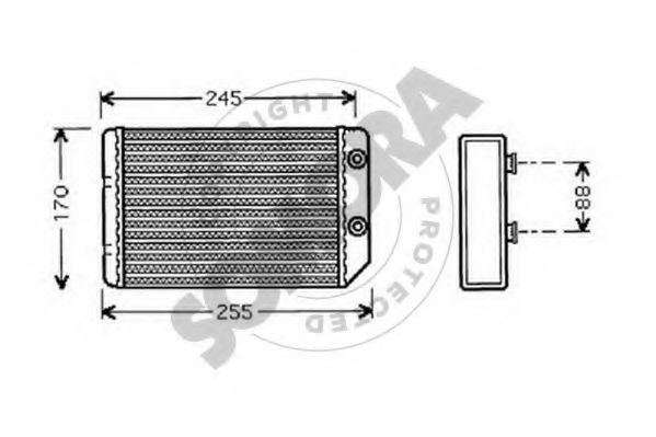 Теплообменник, отопление салона SOMORA 210450B