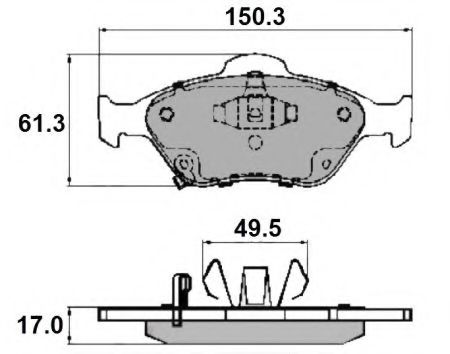 Комплект тормозных колодок, дисковый тормоз NATIONAL NP2286