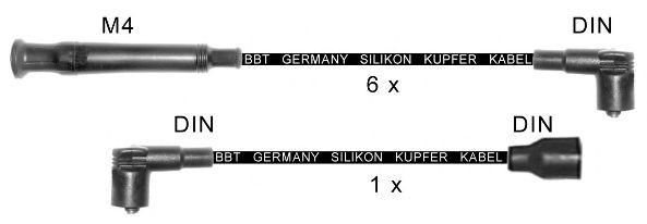 Комплект проводов зажигания BBT ZK913