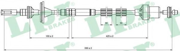 Трос, управление сцеплением LPR C0215C