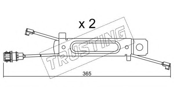 Сигнализатор, износ тормозных колодок TRUSTING SU.245K