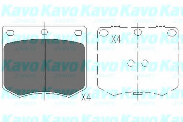 Комплект тормозных колодок, дисковый тормоз KAVO PARTS KBP-3012