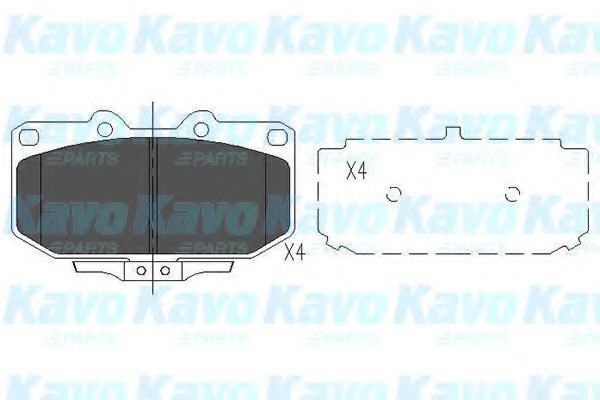 Комплект тормозных колодок, дисковый тормоз KAVO PARTS KBP-6536