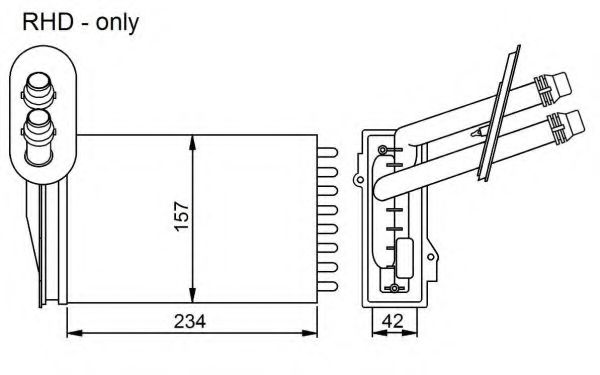 Теплообменник, отопление салона NRF 53402